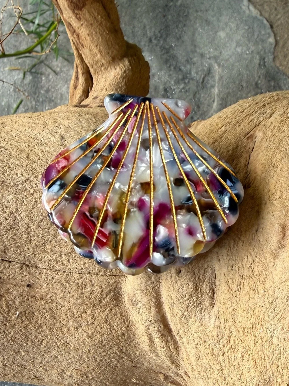 New🌟Anthropologie-Beach Hair Shell Claw Clip
